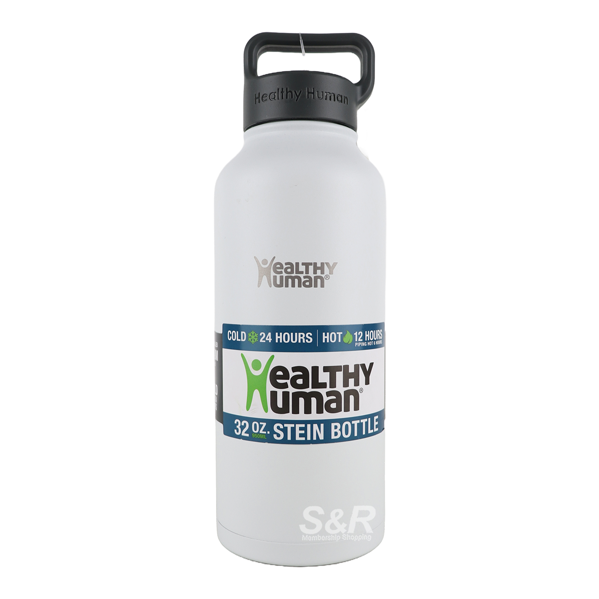 Healthy Human White Stainless Steel Water Bottle 950mL